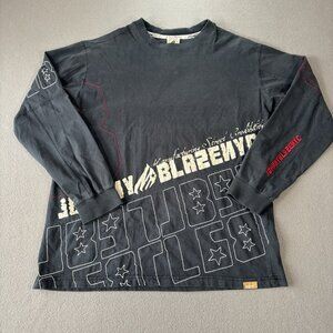 VTG Johnny Blaze Long Sleeve Shirt Mens XL Embroidered Logo 90s Y2K‎ Streetwear